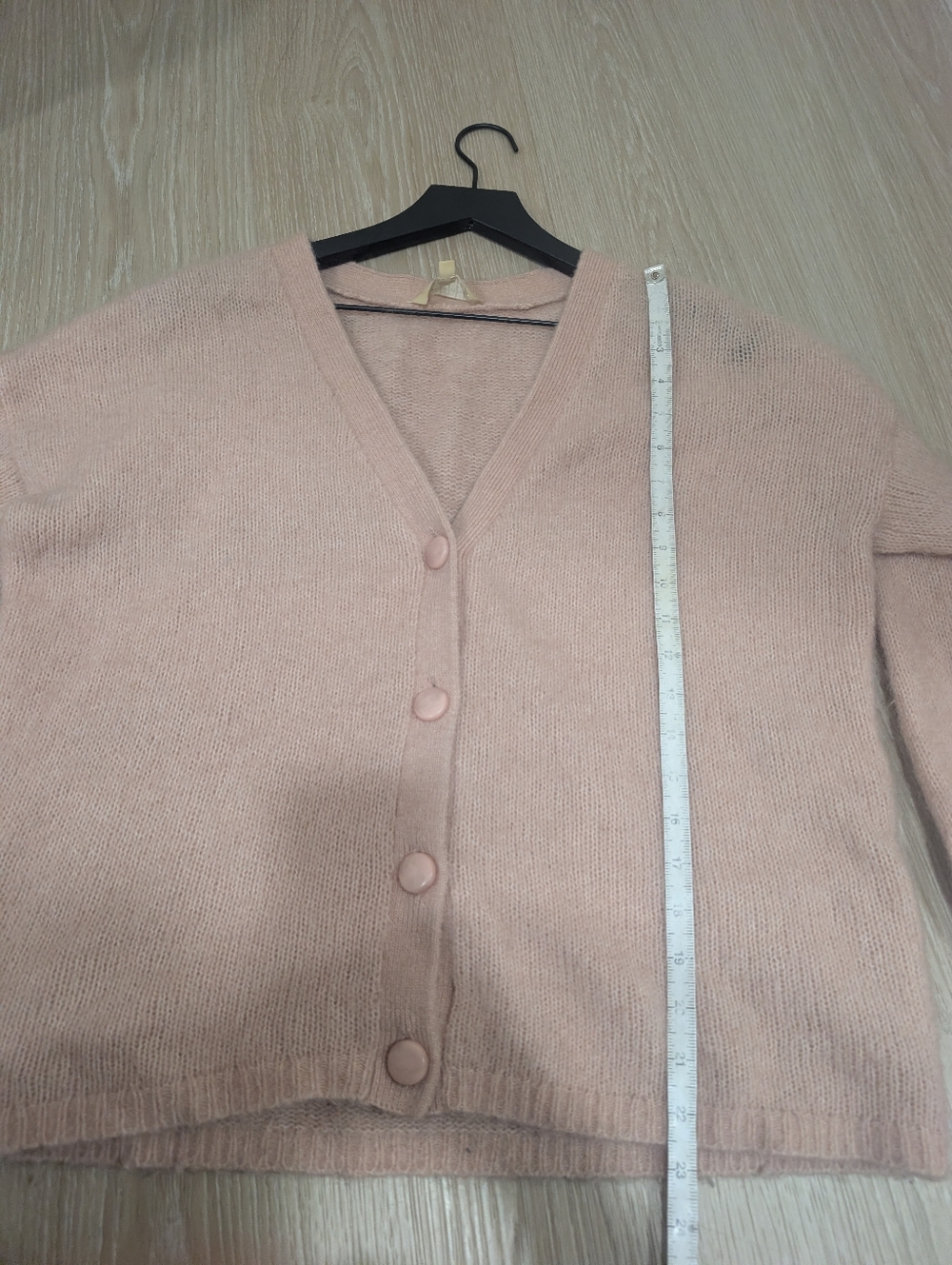 Sezane Mia Cardigan In Powder Pink - Picture 14 of 15